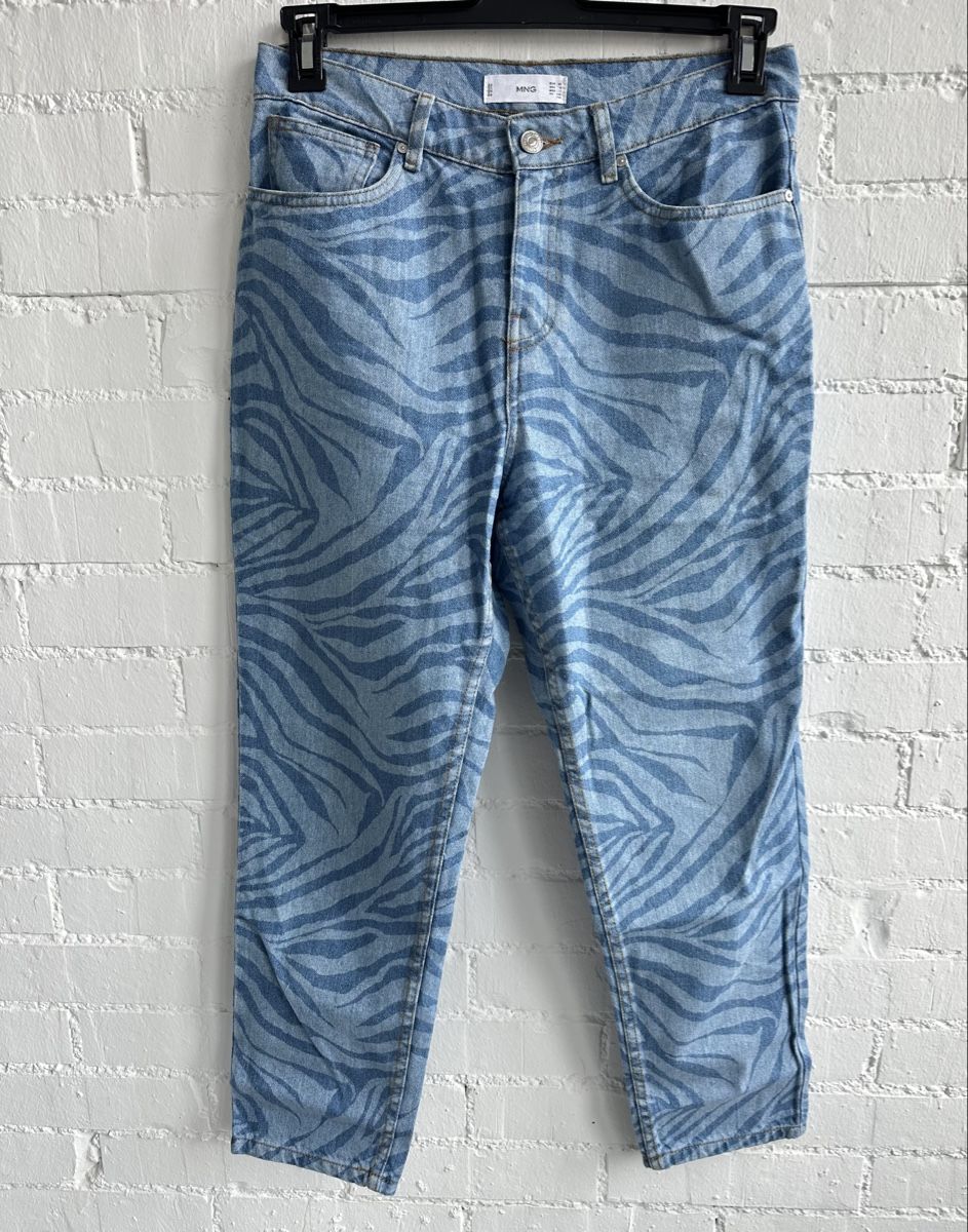 Mango Jeans: Mango Jeanshose mit Zebra-Print / Gr. 40 – Usato da Bern venduto da Fraeuleinhonig