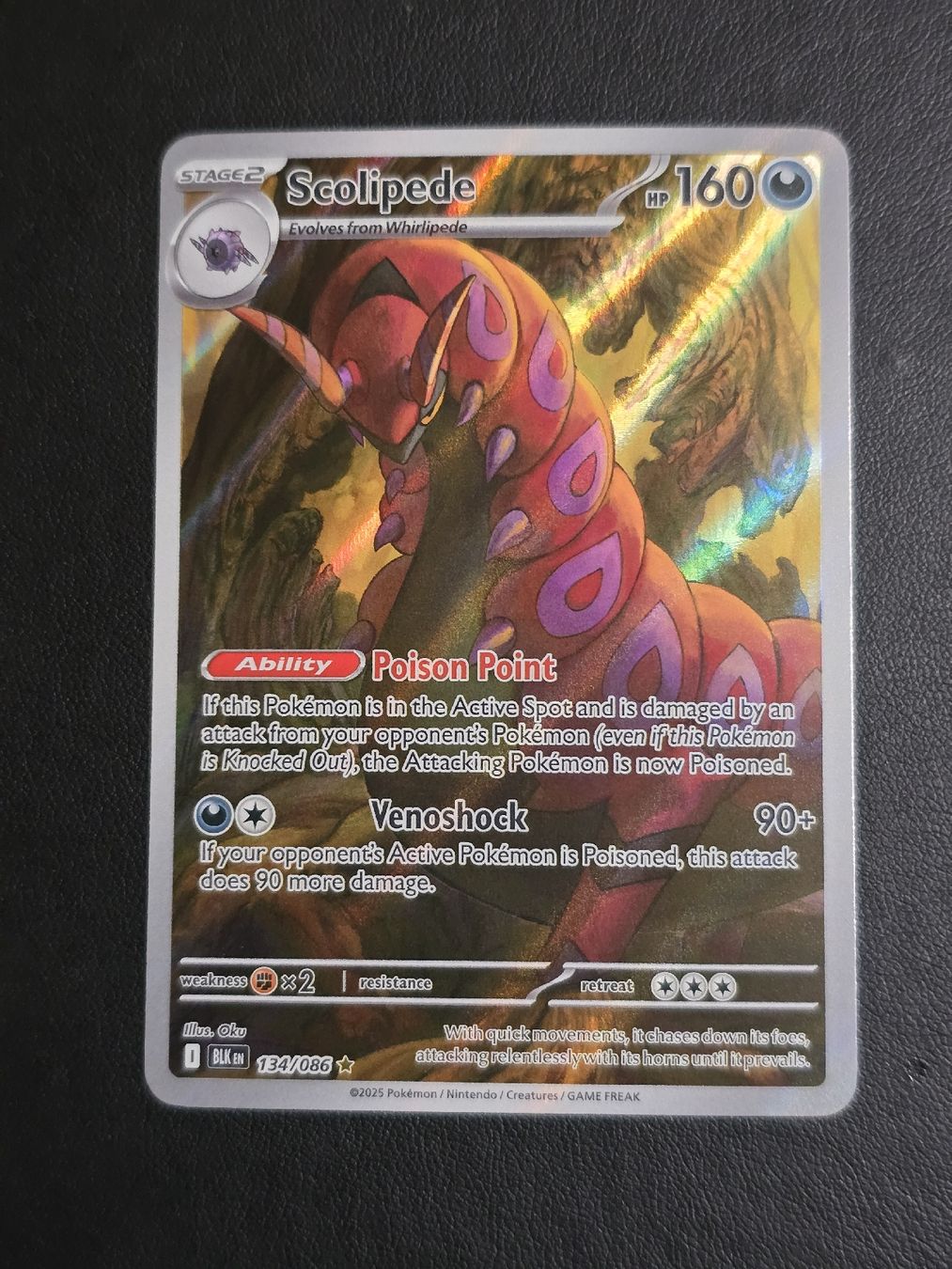 Pokémon Carte collezionabili: Carte Pokémon Scolipede 134/086 – Nuovo (secondo la descrizione) da Cointrin venduto da PokeAku