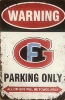 HC Fribourg Gotteron Parking Only Schild Drachen Eishockey