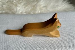 Katze, Ostheimer, aus Holz, handgeschnitzt