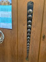 Antiker Pferdeledergürtel mit Messingbeschlägen  130 cm