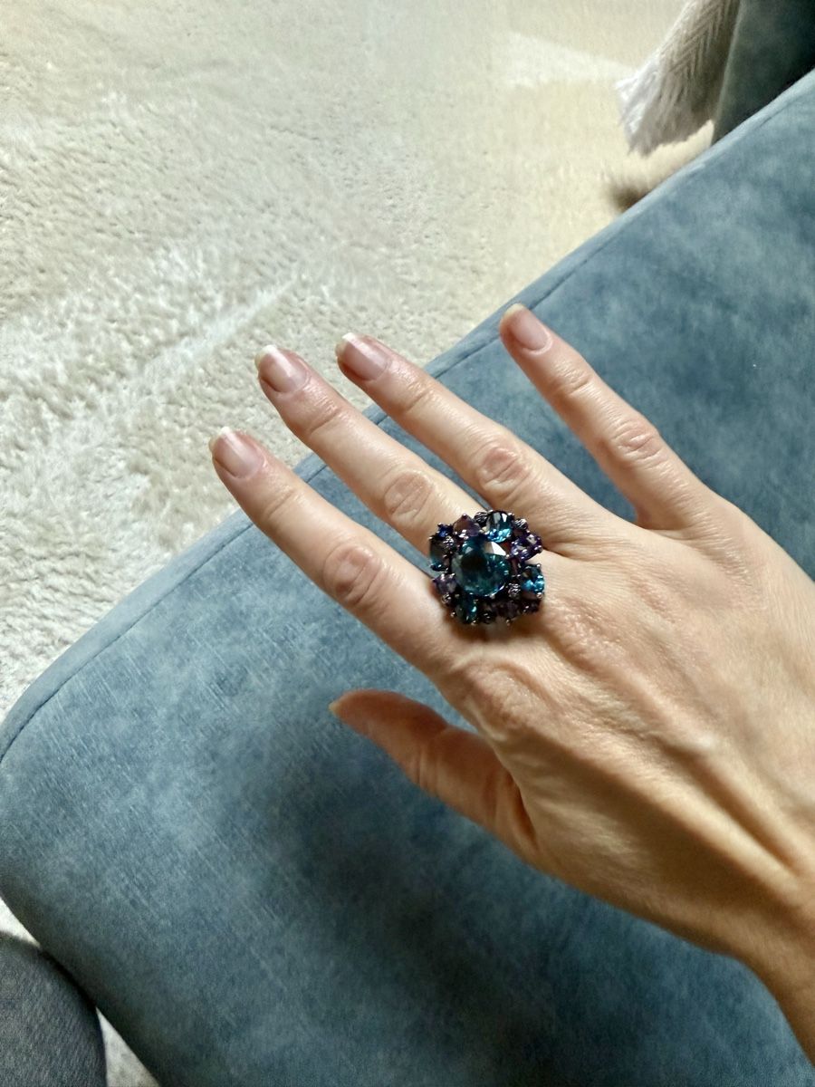 Anelli: Silver topaz amethyst ring – Usato da Barna venduto da orbuyorcry 2