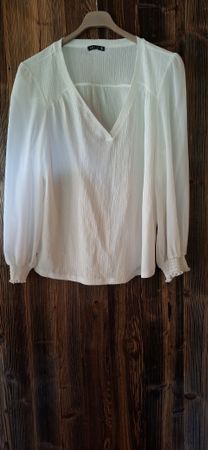 Bréal Bluse, Weiss, Grösse 44 XL, Neuwertig für den Frühling