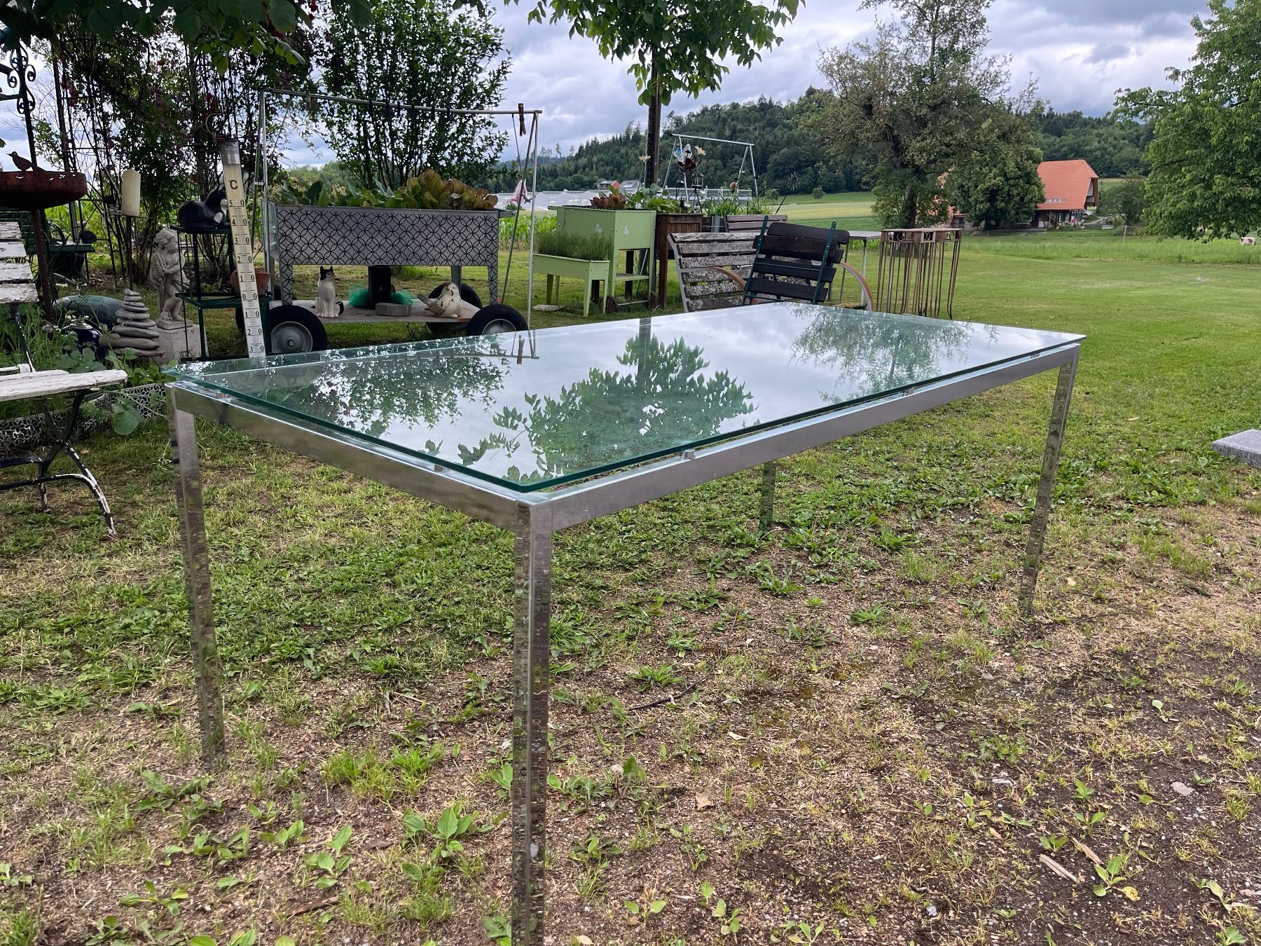 Tavoli: Ess oder Bürotisch. Chrom / Glas – Usato da Allmendingen b. BE venduto da juair