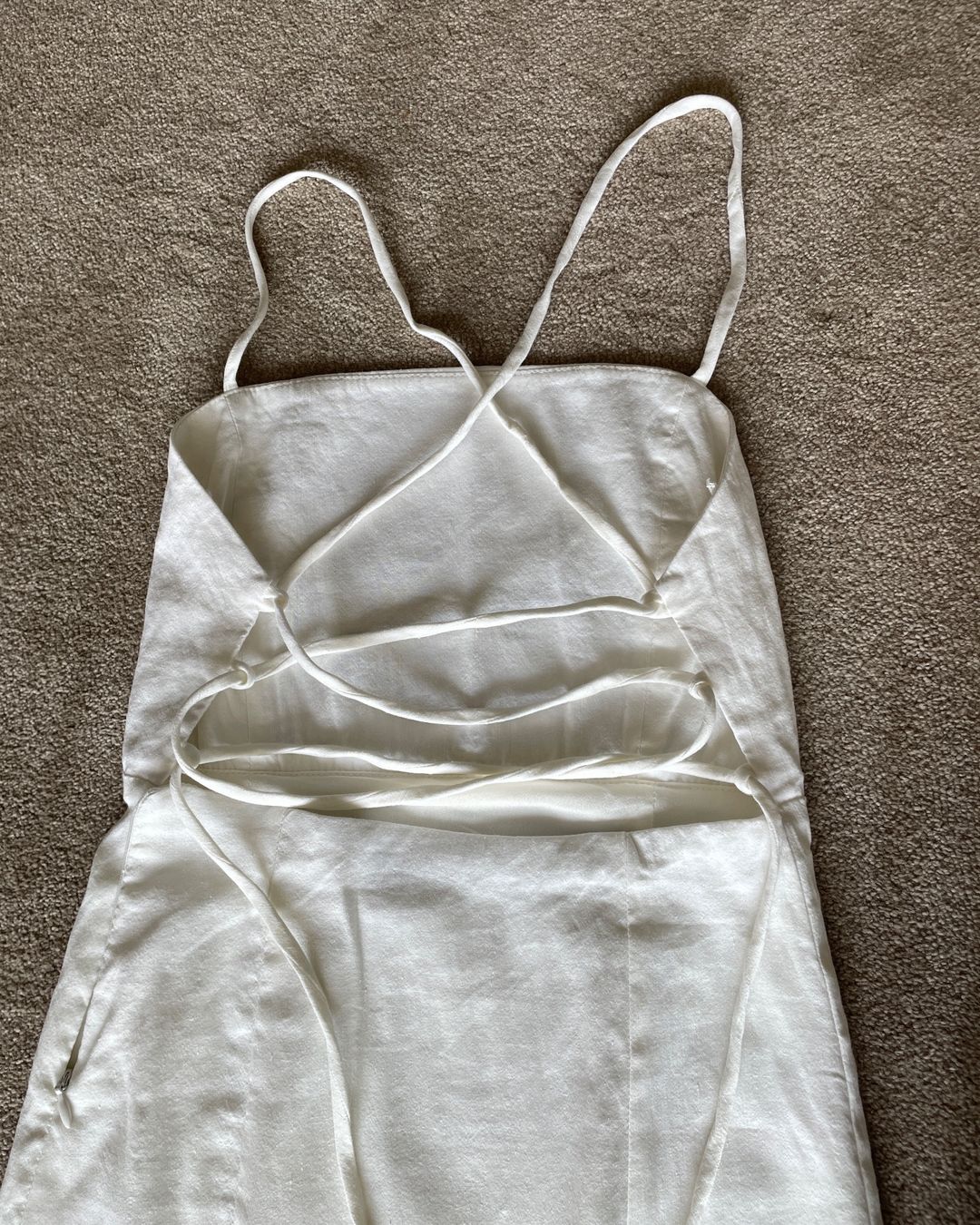 Zara Vestiti: Robe en lin Zara blanc, XS – Usato da Jussy venduto da Retrove 1