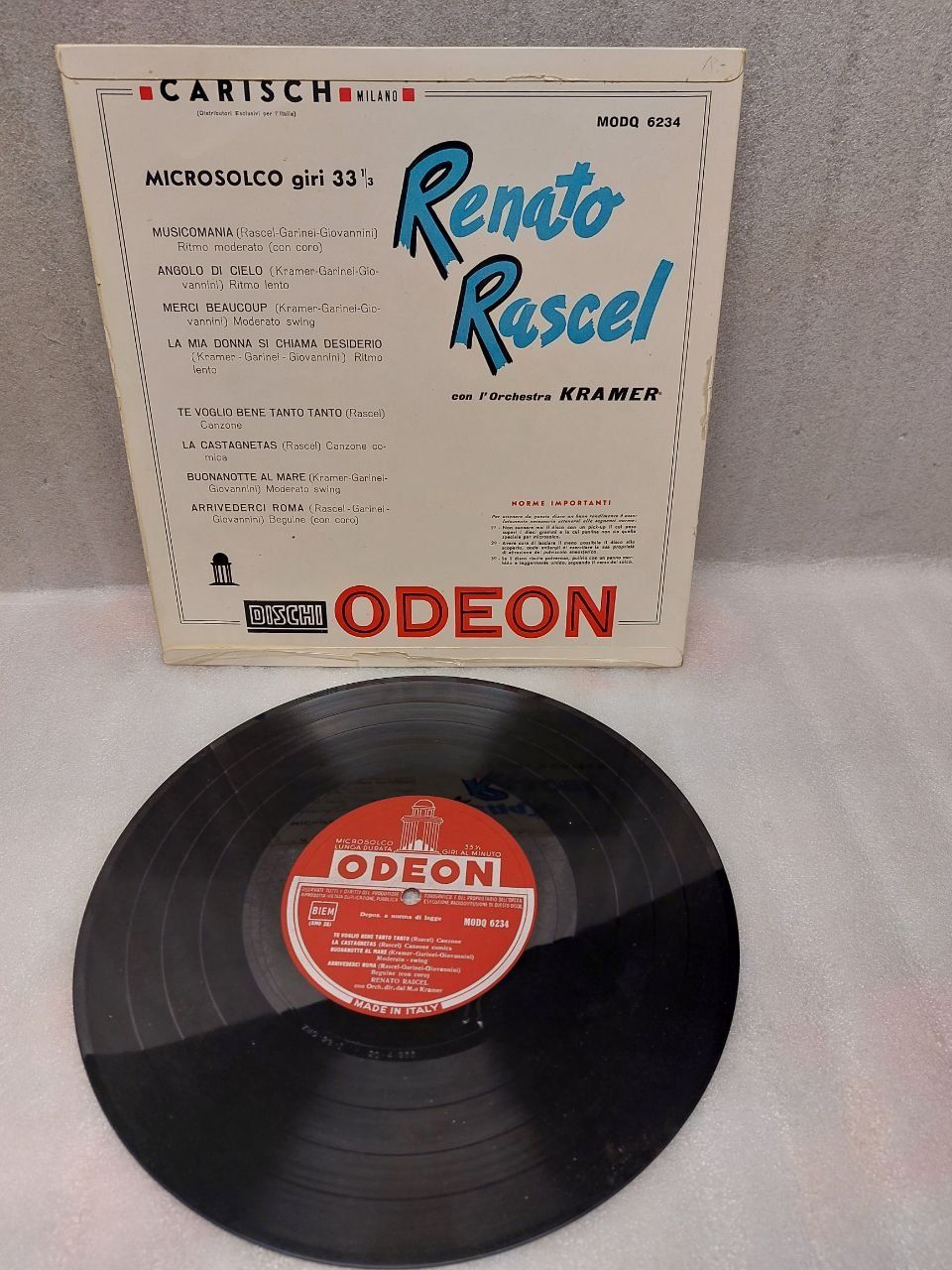 Dischi in vinile: Renato Rascel Con L'Orchestra Kramer - 1955 – Usato da Pambio Noranco venduto da TREBORLOP 1
