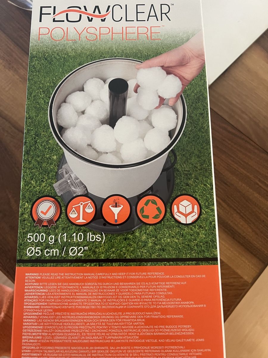 Bestway Accessori per Piscine: 2 x Poolfilter Bälle Flowclear Polysphere a 500g, Neu! – Nuovo e nell'imballaggio originale da Aarberg venduto da Edelschungit 1