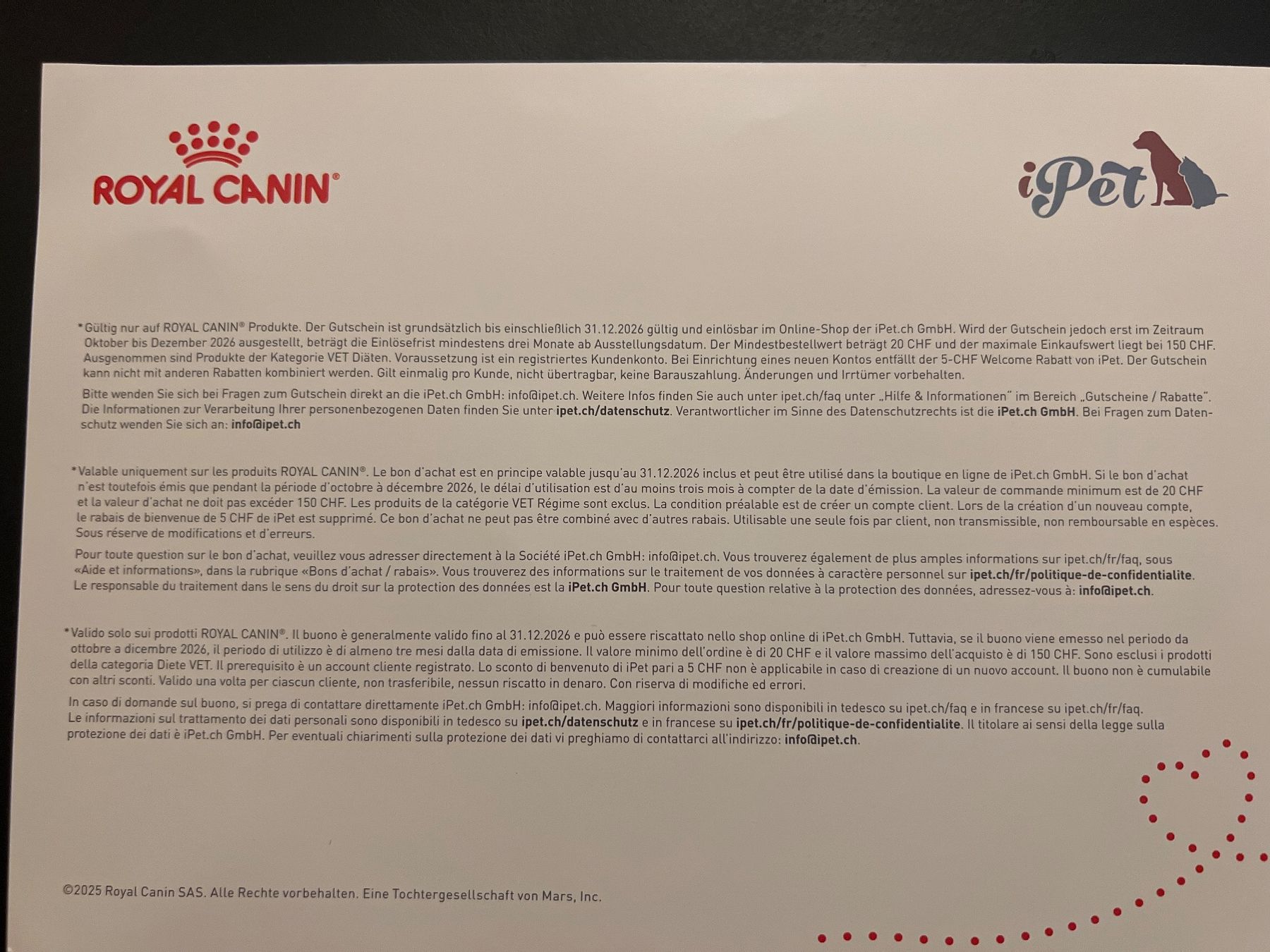 Gutscheine: Royal Canin Coupon 50% Rabatt – Neu und originalverpackt aus St. Antoni von naefp 1
