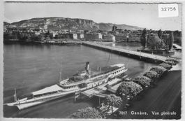 Geneve - Vue generale - Bateau-Salon "Valais"