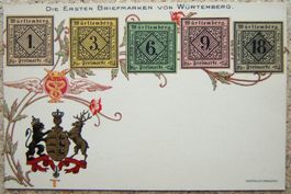ALTE PK BRIEFMARKENSPRACHE - WÜRTEMBERG