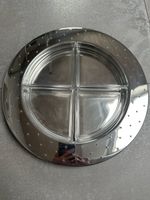 Alessi Platte silber Glas