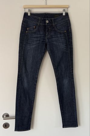 Herrlicher Damen Jeans Gr. 26/32 XS 34 dunkelblau 