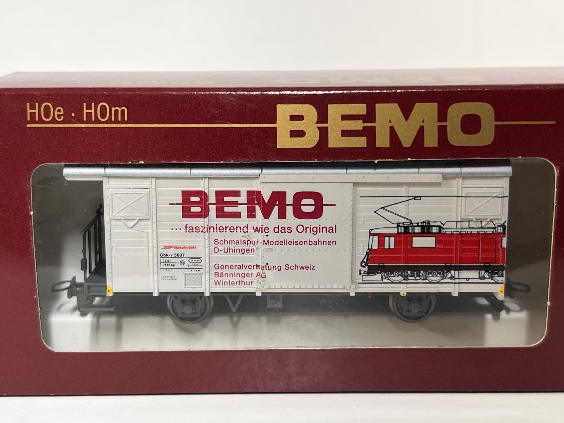 Bemo Modellini di ferrovie: BEMO 2203 137 Gbk-v 5607 RhB – Nuovo e nell'imballaggio originale da Neuenhof venduto da ludovicco 1