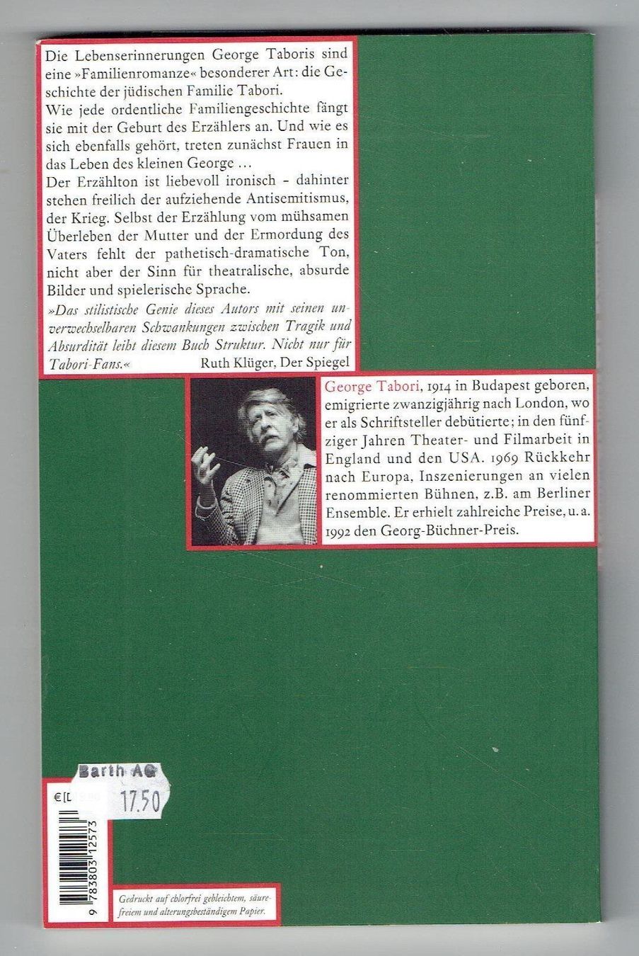 Libri: George Tabori  Autodafé – Nuovo (secondo la descrizione) da Flims - Dorf venduto da Stagediver 1