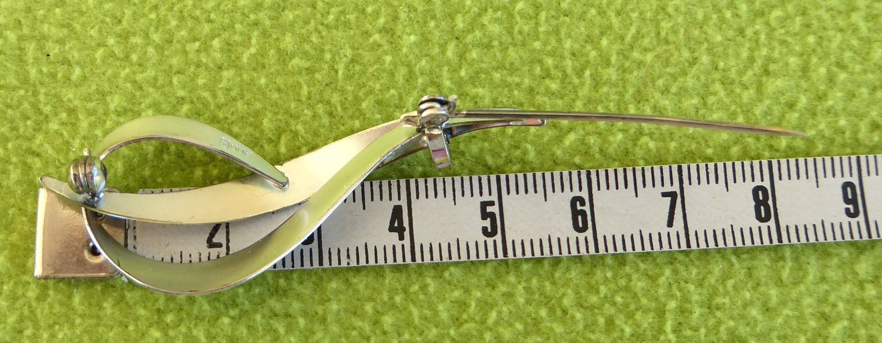 Spille & Fermagli: Silber Brosche 800 Silber rhodiniert um 1970 – Usato da Muri AG venduto da silvermouse007 4