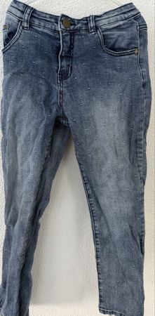 Jeans  pomp de lux, Gr. 152 eher kurz unten verstellbar blau