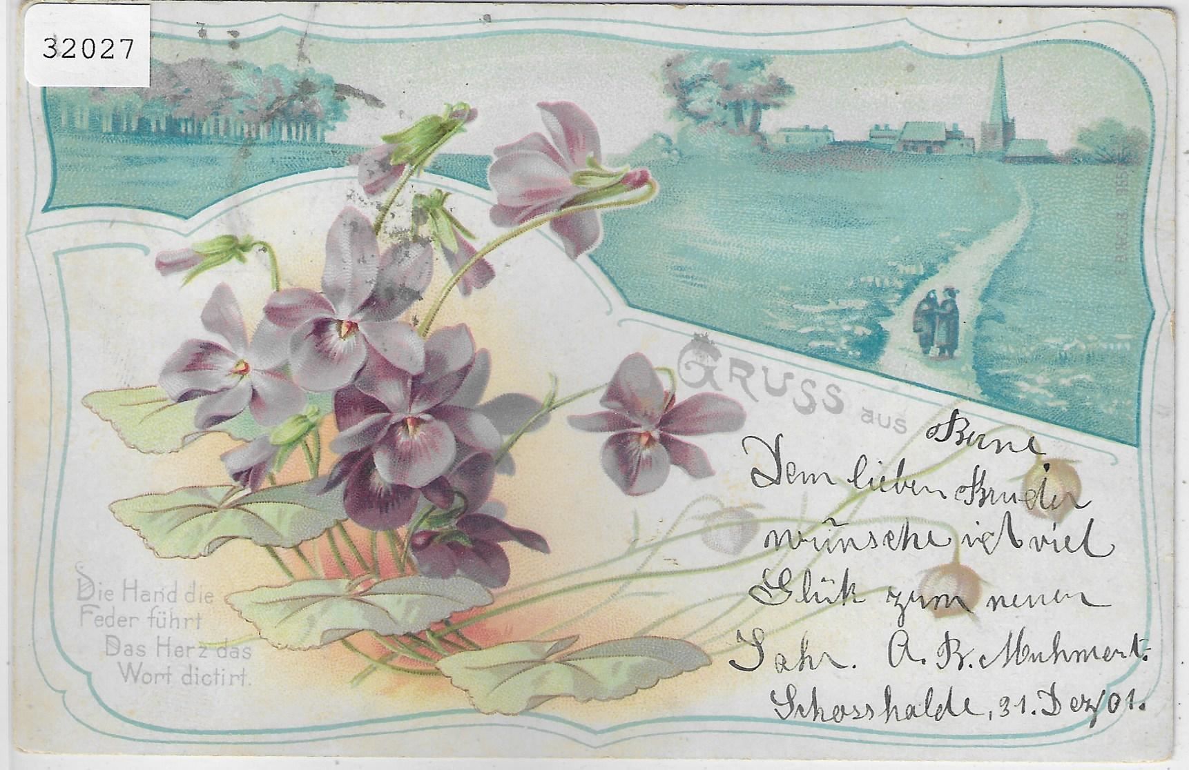 Ansichtskarten: Gruss aus Bern - Litho 1901 – Gebraucht aus Ettingen von Kartenplanet