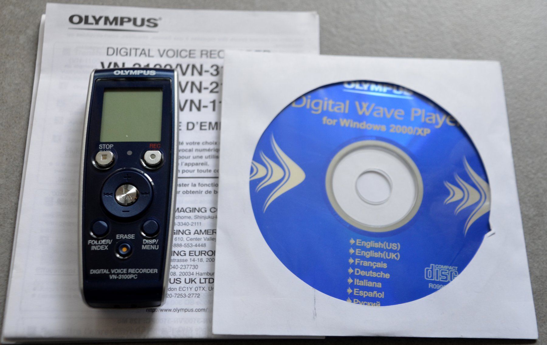 Olympus Registratori: Olympus VN-3100PC Diktaphon / Dictaphone – Usato da Collonges venduto da arashee