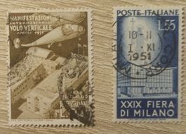 sellos Italia 1951 29th Milan Trade Fair.