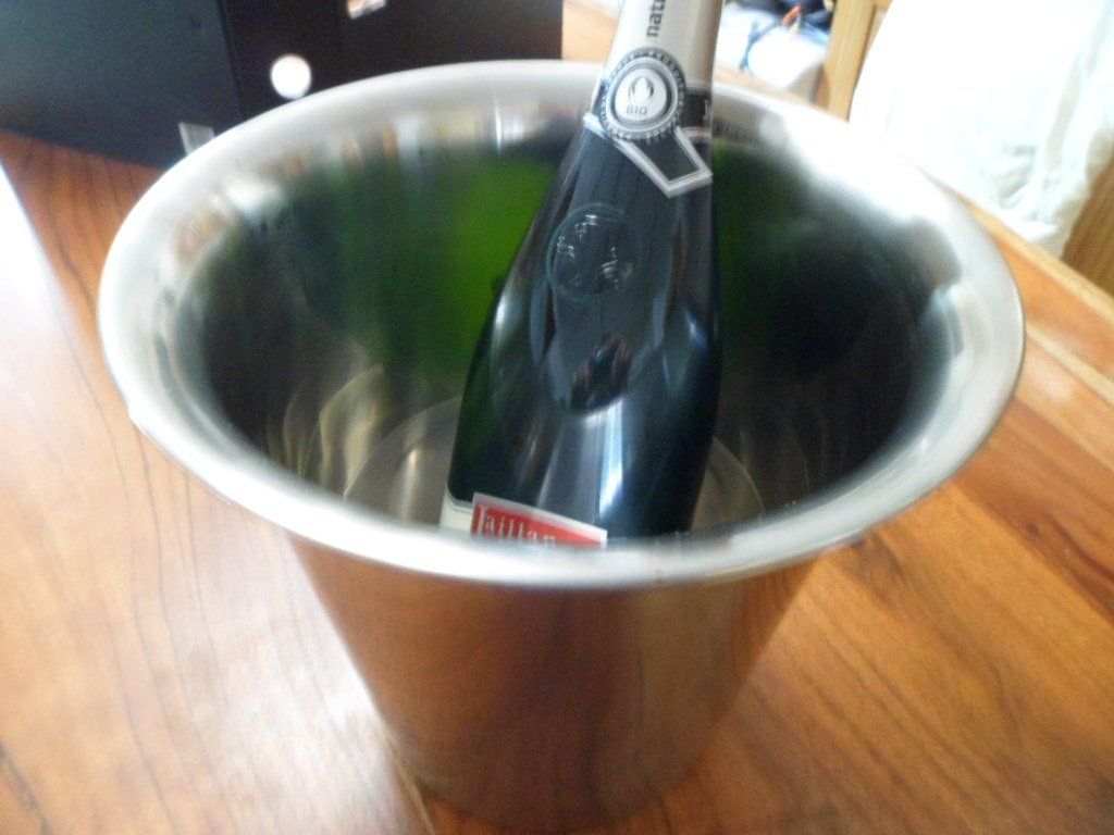Altro: Champagner oder Sektkübel Chromstahl, Griffen auf der Seite – Nuovo (secondo la descrizione) da Schöftland venduto da rennsenn