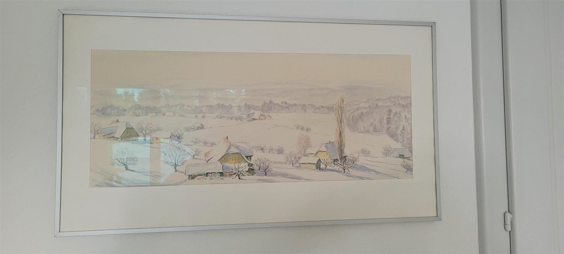 Dipinti: Original WINTER-AQUARELL   von EMIL BÄRTSCHI – Usato da Aarberg venduto da belaija 2