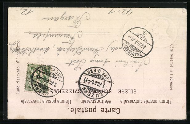 Cartes postales: Präge-Lithographie Luzern, Eigenössisc – D'occasion à Berlin par bartko-reher 1