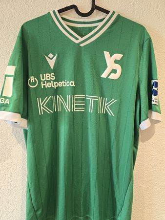 yverdon sports Match Trikot, Grün, Nummer 5, Top!