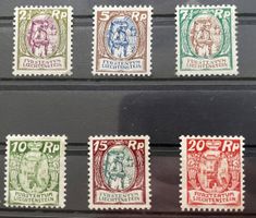 Liechtenstein 1928 ** No. 64-69, Winzer und Schloss