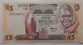 Sambia-5 Kwacha UNC