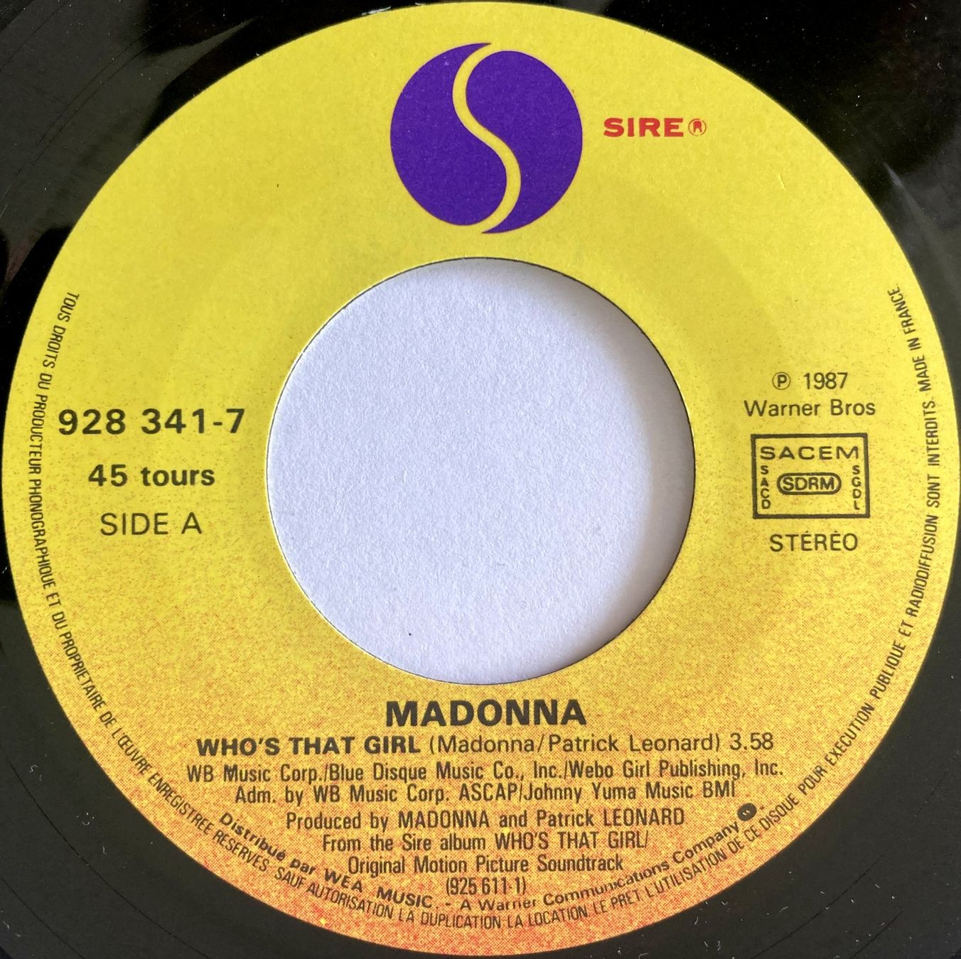 Schallplatten: MADONNA - WHO'S THAT GIRL – Gebraucht aus Bottens von hotter-than-hell 2