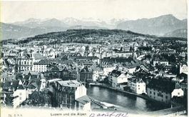 Luzern, und die Alpen
