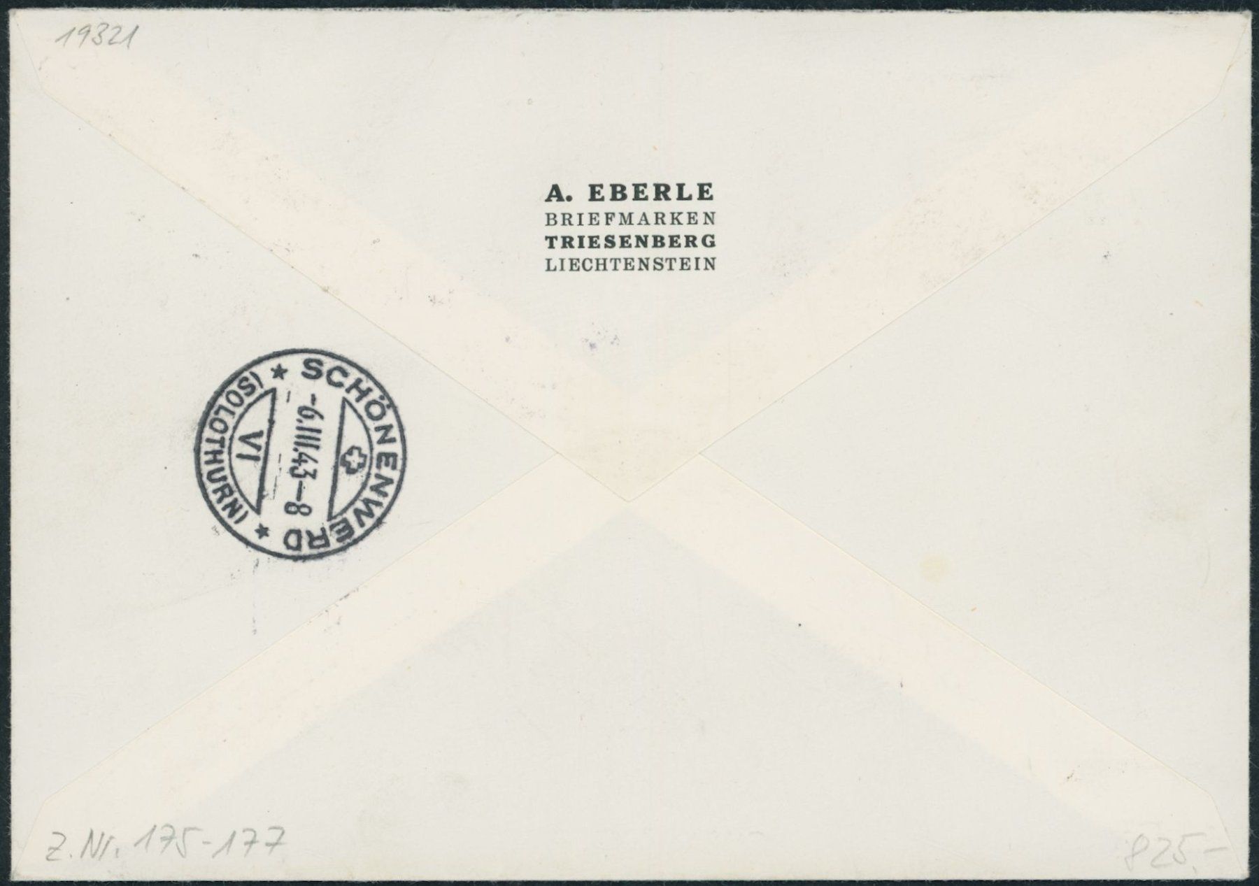 Alle Briefmarken: FL - 1943 - Vermählung - Ersttagsbrief FDC ET – Gebraucht aus Schindellegi von leecollect 1