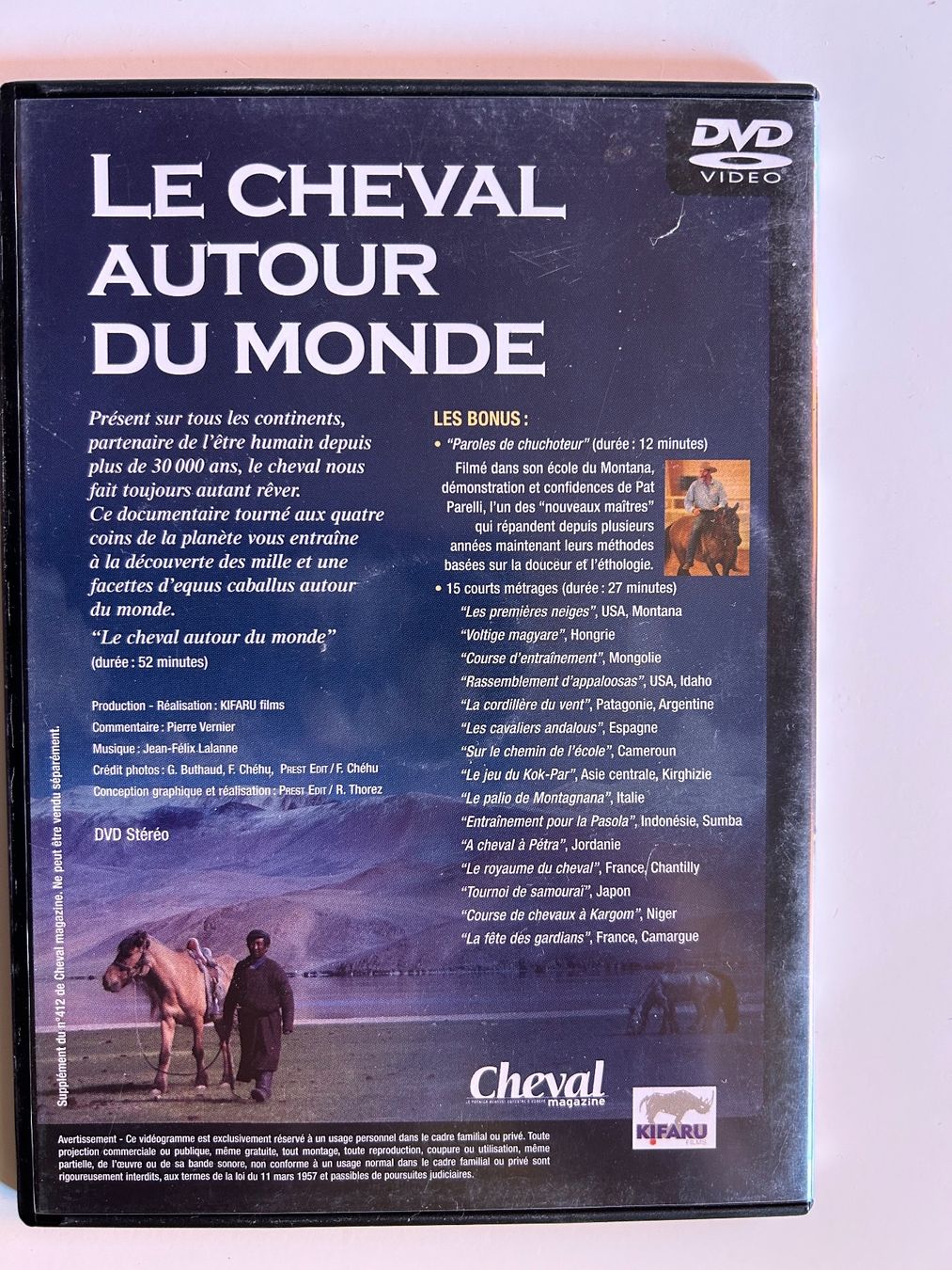 Tutti i DVDs: LE CHEVAL AUTOUR DU MONDE – Usato da St-Cierges venduto da Crisi53 1