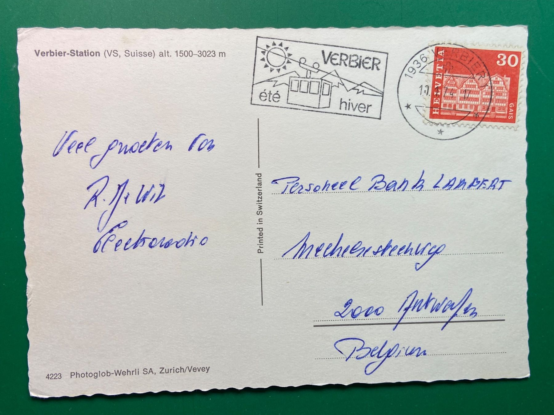 Cartoline postali: Verbier-Station - Oldtimer !!! – Usato da Steg VS venduto da _vinci_ 1