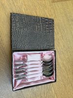 Elegantes Mokka-/Espressolöffel-Set, 6-teilig, im Etui