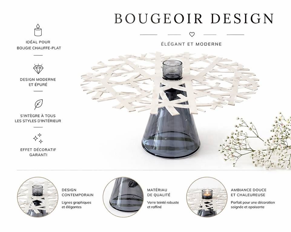 Portacandele: Bougeoir Design "Flocon" – Usato da Collombey venduto da qua_lb8f 1