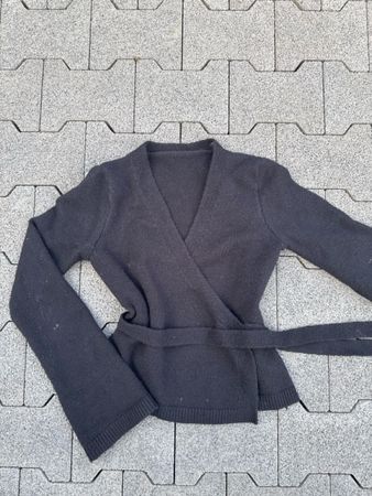 Damen Strickjacke Wickeloptik schwarz GrösseXS guter Zustand