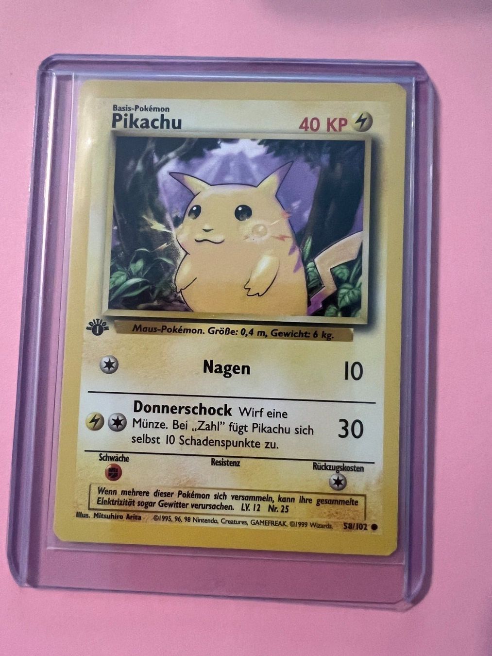 Pokémon Sammelbilder & Trading cards: Pikachu 58/102 DE Base Set 1. Edition – Neu (gemäss Beschreibung) aus Reinach BL von bermuda-dreieck 1