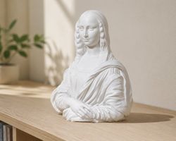 Mona Lisa Büste – Weiss und 3D-gedruckt