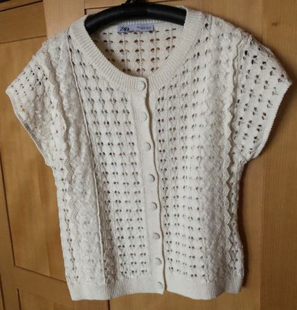 Jäckli/Gilet von ZARA, crème, Gr.S