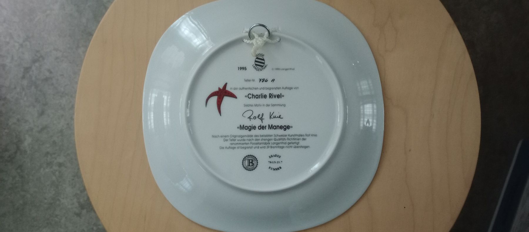 Assiettes: Rolf Knie Sammelteller  – Neuf (Voir description) à Maienfeld par Hanswurst64 1