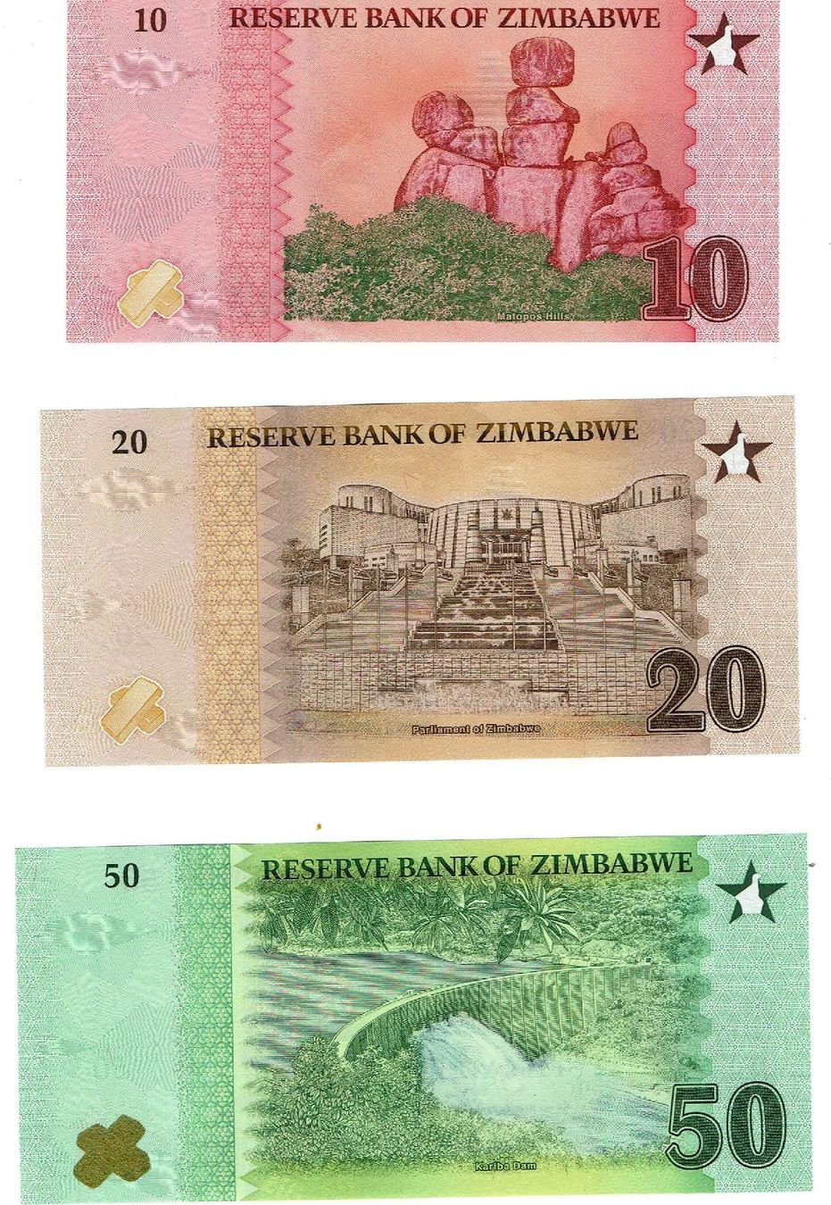Banconote: Zimbabwe Set 3 Stk 10-50 Zig UNZ – Nuovo (secondo la descrizione) da Steffisburg venduto da ber_8htf 1