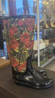 Dolce&Gabbana Gummistiefel, Gr. 38, Rosenmuster, Neu!