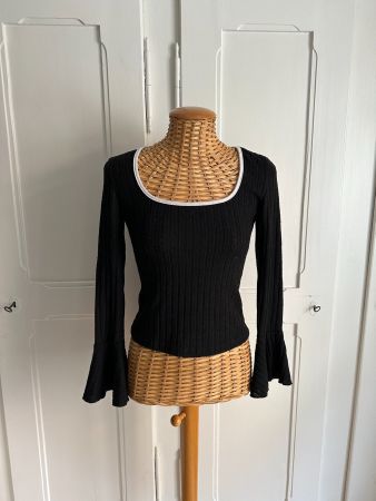 Langarmshirt schwarz XS