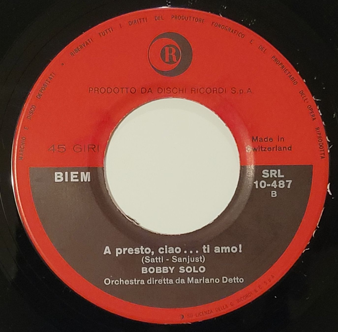 Dischi in vinile: Bobby Solo – Siesta  -  von 1968 – Usato da Zürich venduto da Avd 3