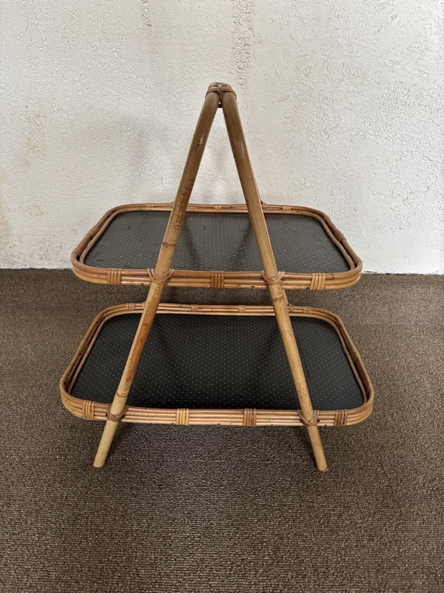 Scaffali: Retro Rattan-Bambus Etagere – Usato da Münsingen venduto da Sinonn 7