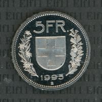CHF___5.00 1995 stgl * nigelnagelneu! 5 Franken