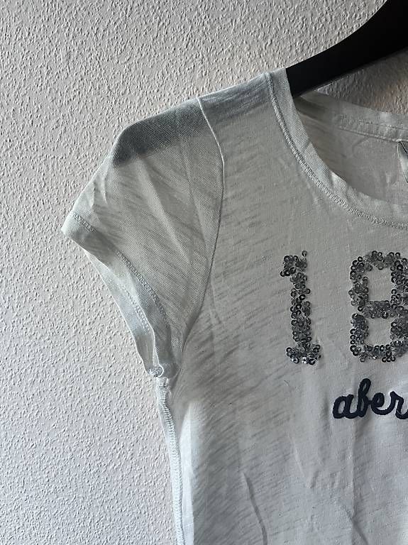 Abercrombie T-shirt: T-shirt Abercrombie blanc – Usato da Lausanne venduto da iklep 2