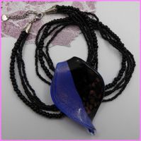 4-reihig Glasperlen - Collier Rocailles ca. 49cm