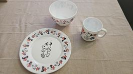 3 pezzi x colazione Snoopy (Rocco Bormioli)